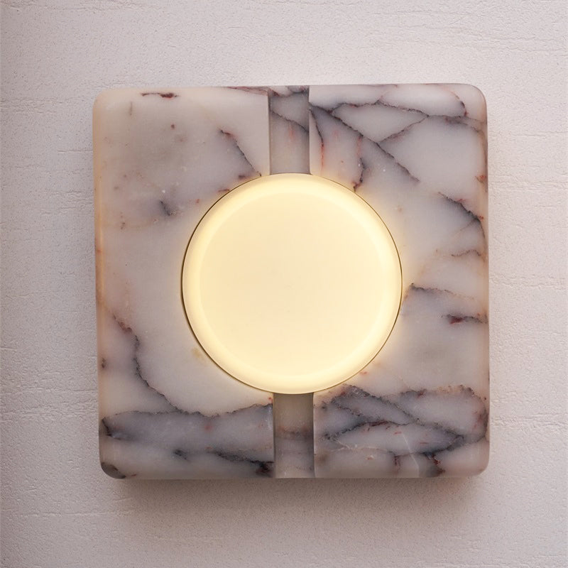Marble Travertine Onyx Stone Collection Wall Lamp