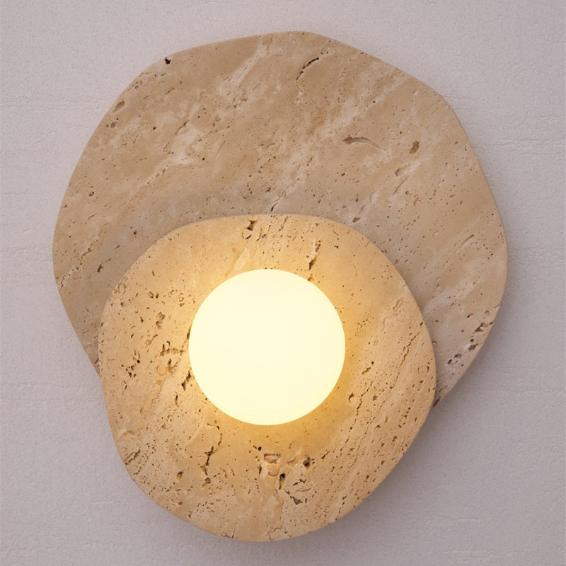 Marble Travertine Onyx Stone Collection Wall Lamp