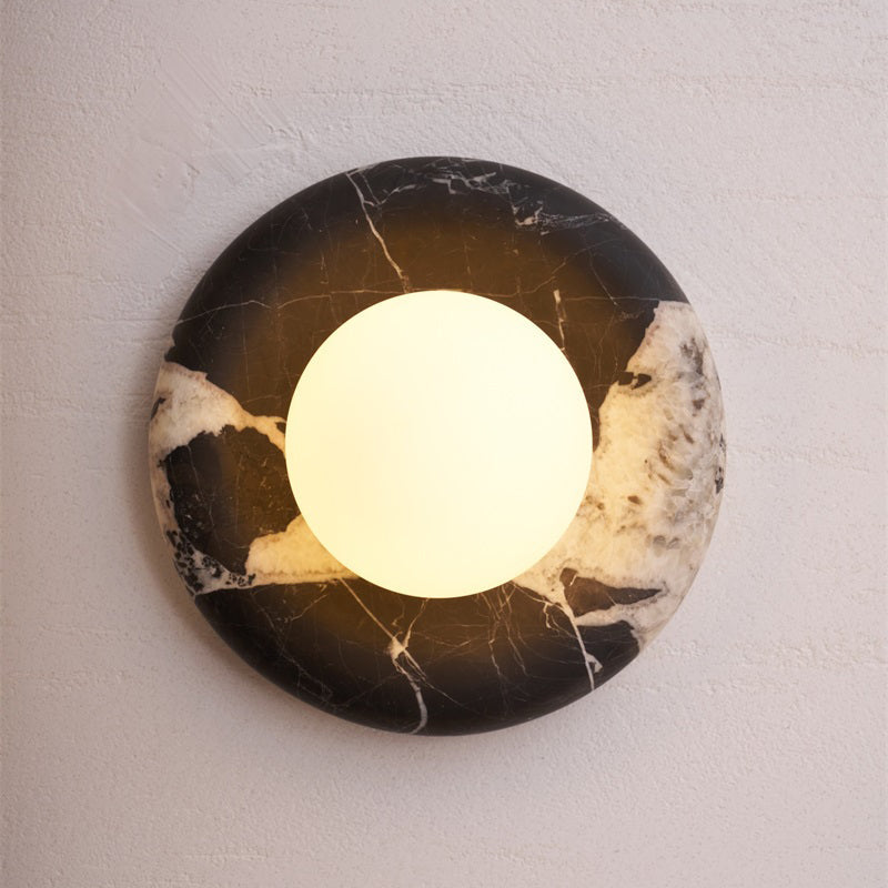 Marble Travertine Onyx Stone Collection Wall Lamp