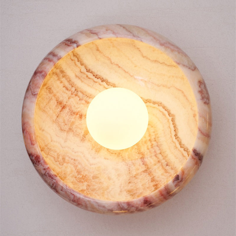 Marble Travertine Onyx Stone Collection Wall Lamp