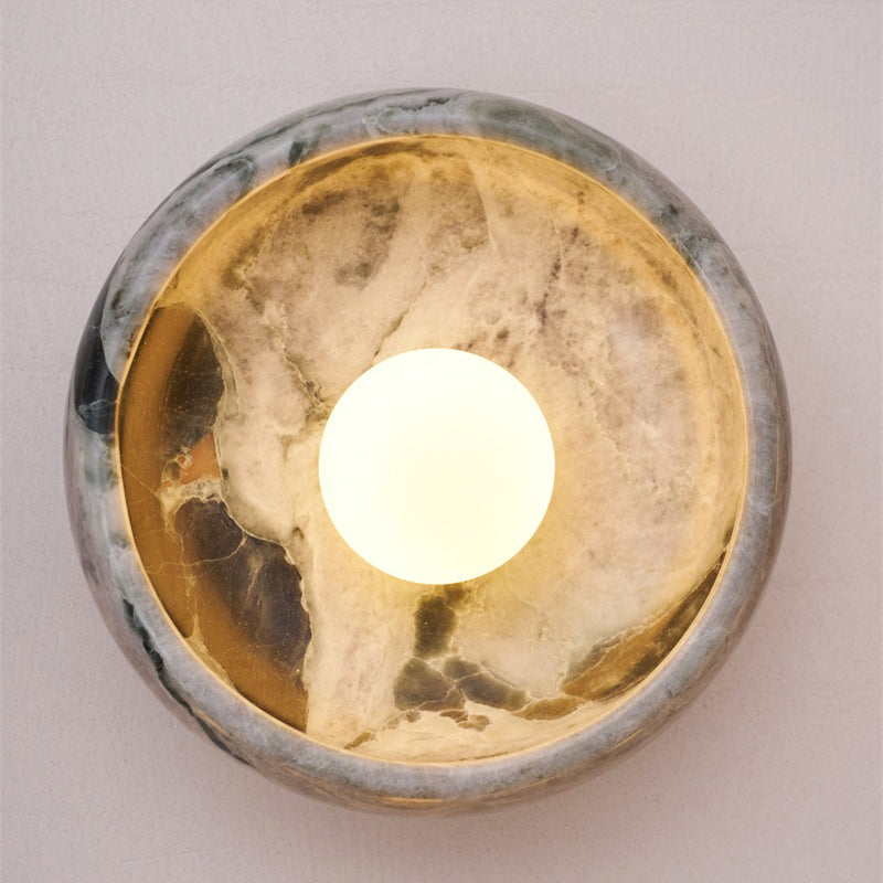 Marble Travertine Onyx Stone Collection Wall Lamp