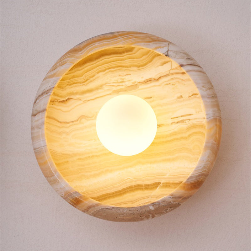 Marble Travertine Onyx Stone Collection Wall Lamp