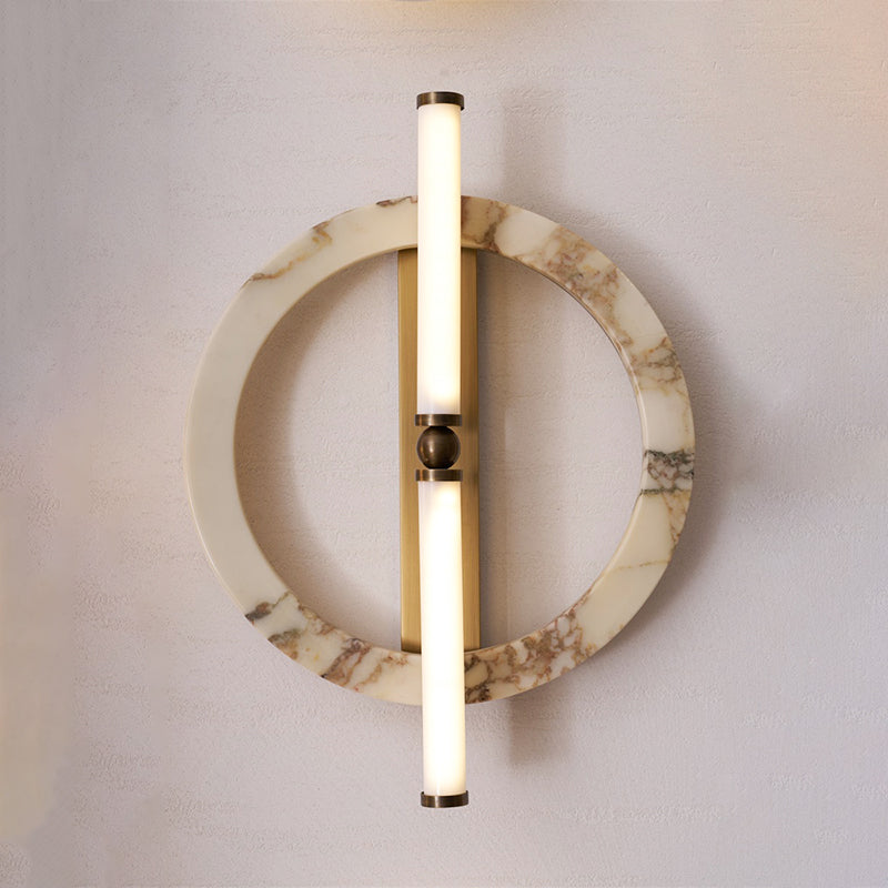 Marble Travertine Onyx Stone Collection Wall Lamp
