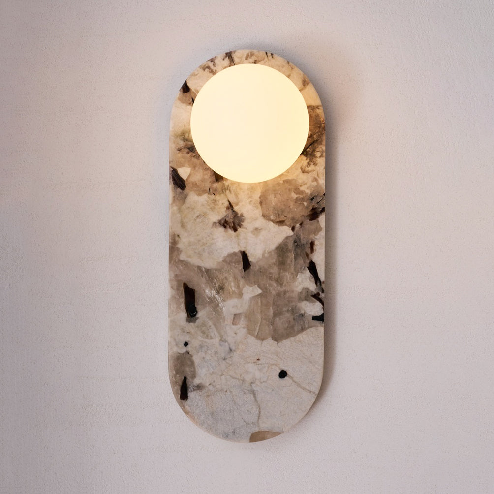 Marble Travertine Onyx Stone Collection Wall Lamp