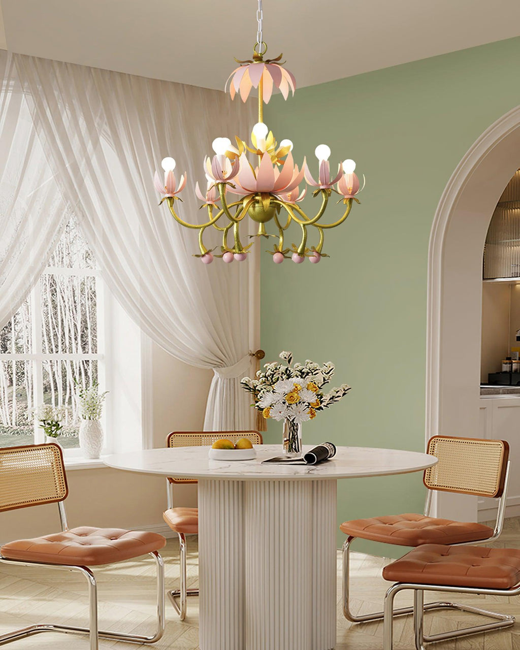 Mardi Gras Blossom Chandelier Chandelier