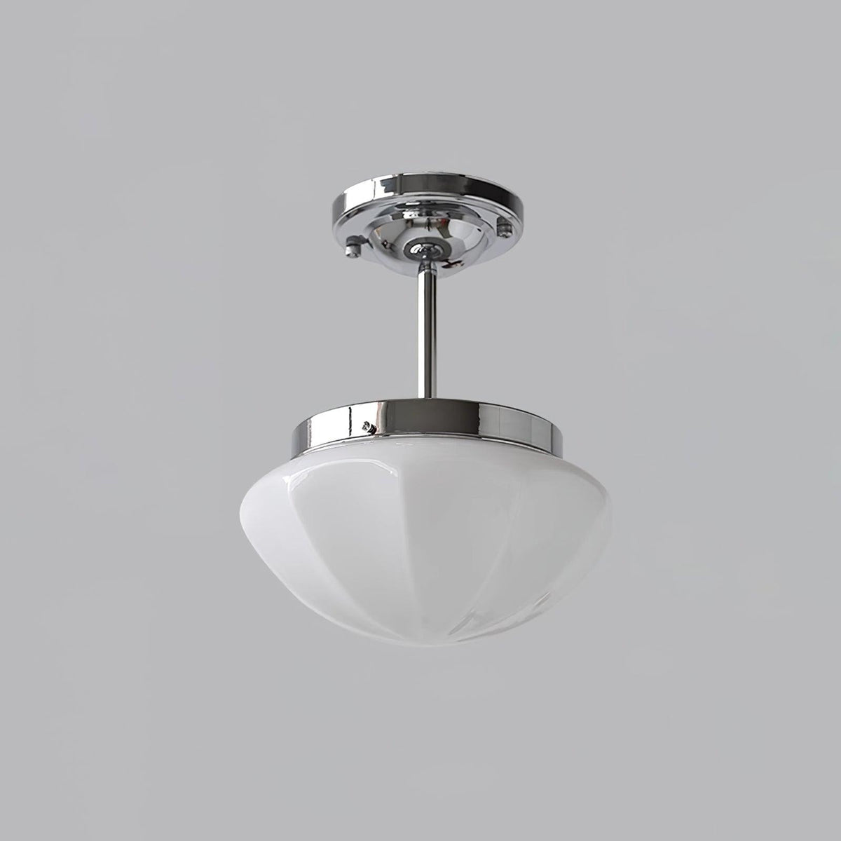 Marta Mini Ceiling Lamp ? 9.8″ x H 11.8″ / Dia 25cm x H 30cm / Chrome / White Ceiling lamp