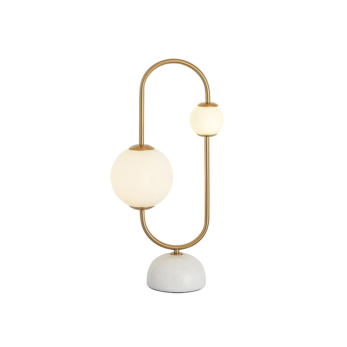 Martha Table Lamp ∅ 11″ x H 22.8″ / Dia 28cm x H 50cm / Gold + White / US plug Table lamp