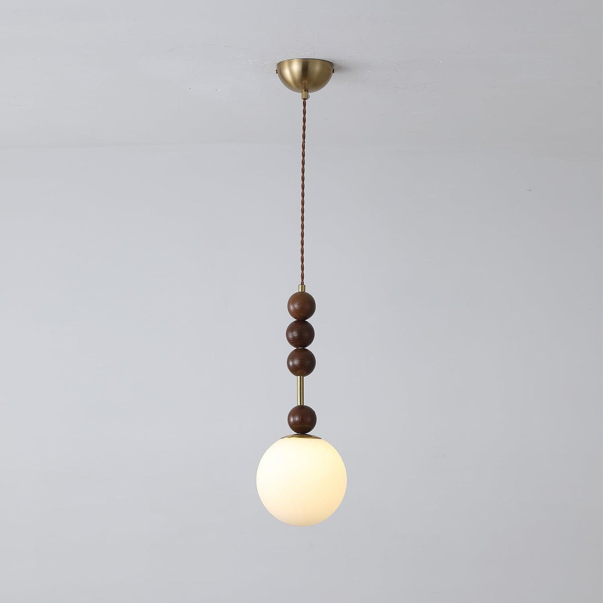 Maru Pendant Light ? 5.9″ x H 15.7″ / Dia 15cm x H 40cm / Walnut color Pendant light