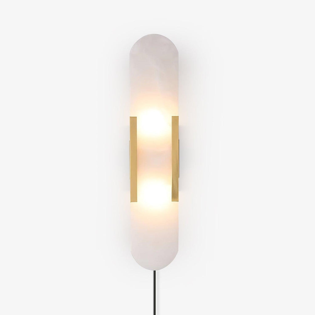 Melange Elongated Alabaster Plug-in Wall Lamp Wall lamp
