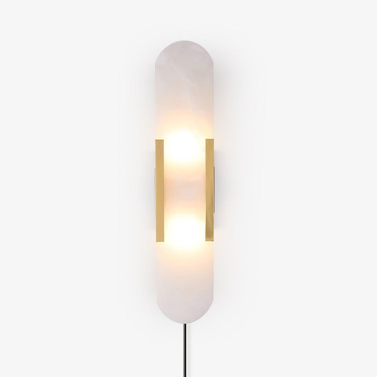 Melange Elongated Alabaster Plug-in Wall Lamp Wall lamp