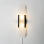 Melange Elongated Alabaster Plug-in Wall Lamp Wall lamp