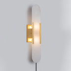 Melange Elongated Alabaster Plug-in Wall Lamp Wall lamp