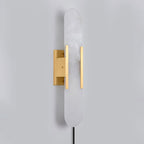 Melange Elongated Alabaster Plug-in Wall Lamp Wall lamp