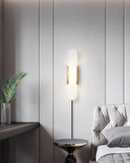 Melange Elongated Alabaster Plug-in Wall Lamp Wall lamp