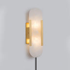 Melange Elongated Alabaster Plug-in Wall Lamp Wall lamp
