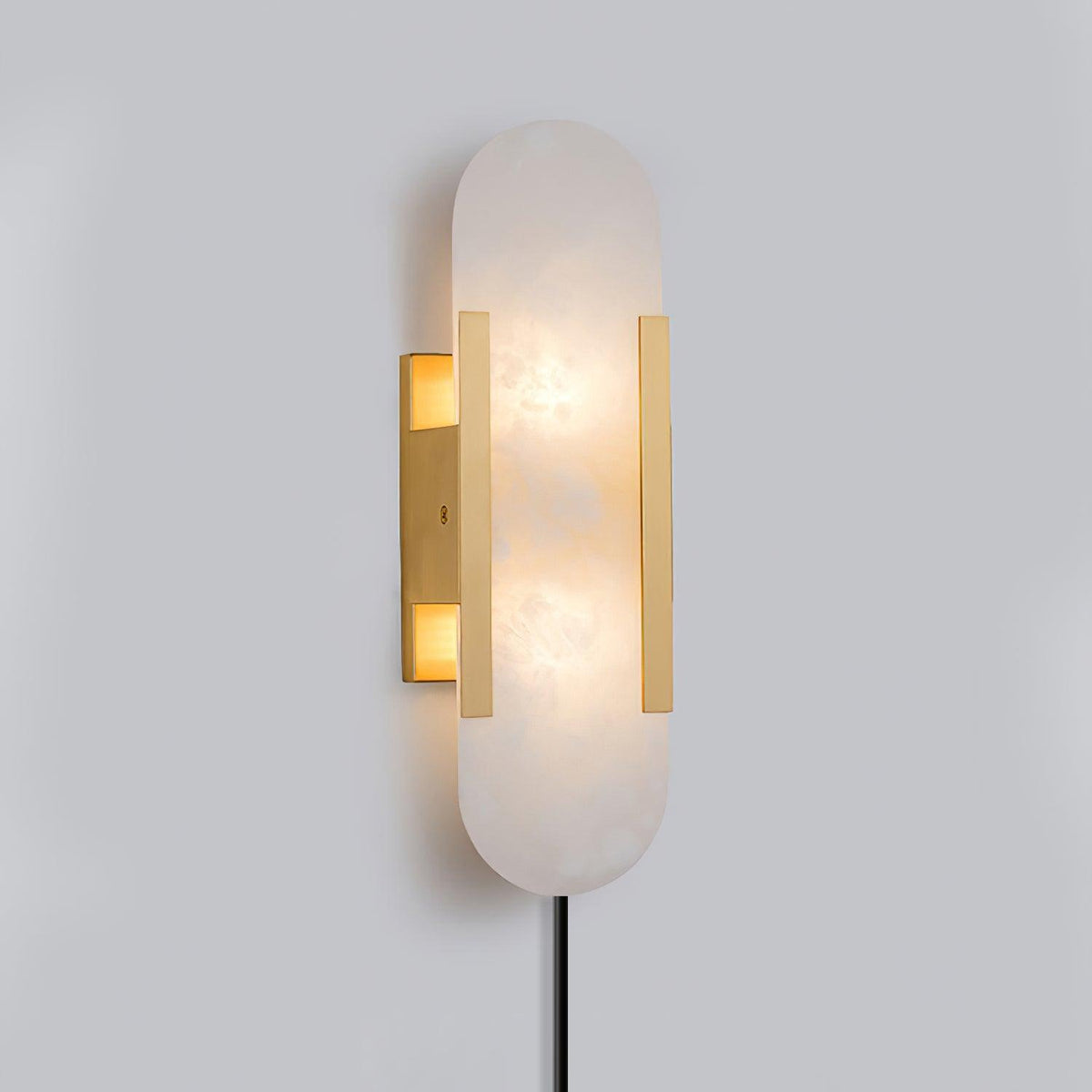Melange Elongated Alabaster Plug-in Wall Lamp Wall lamp