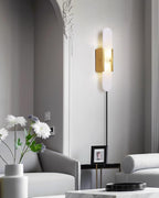 Melange Elongated Alabaster Plug-in Wall Lamp Wall lamp