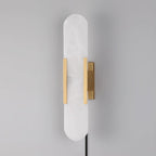 Melange Elongated Alabaster Plug-in Wall Lamp Wall lamp