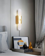 Melange Elongated Alabaster Plug-in Wall Lamp Wall lamp