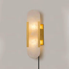 Melange Elongated Alabaster Plug-in Wall Lamp Wall lamp