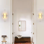 Melange Elongated Alabaster Plug-in Wall Lamp Wall lamp