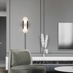 Melange Elongated Alabaster Plug-in Wall Lamp Wall lamp