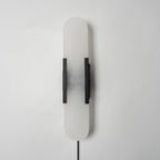 Melange Elongated Alabaster Plug-in Wall Lamp Wall lamp