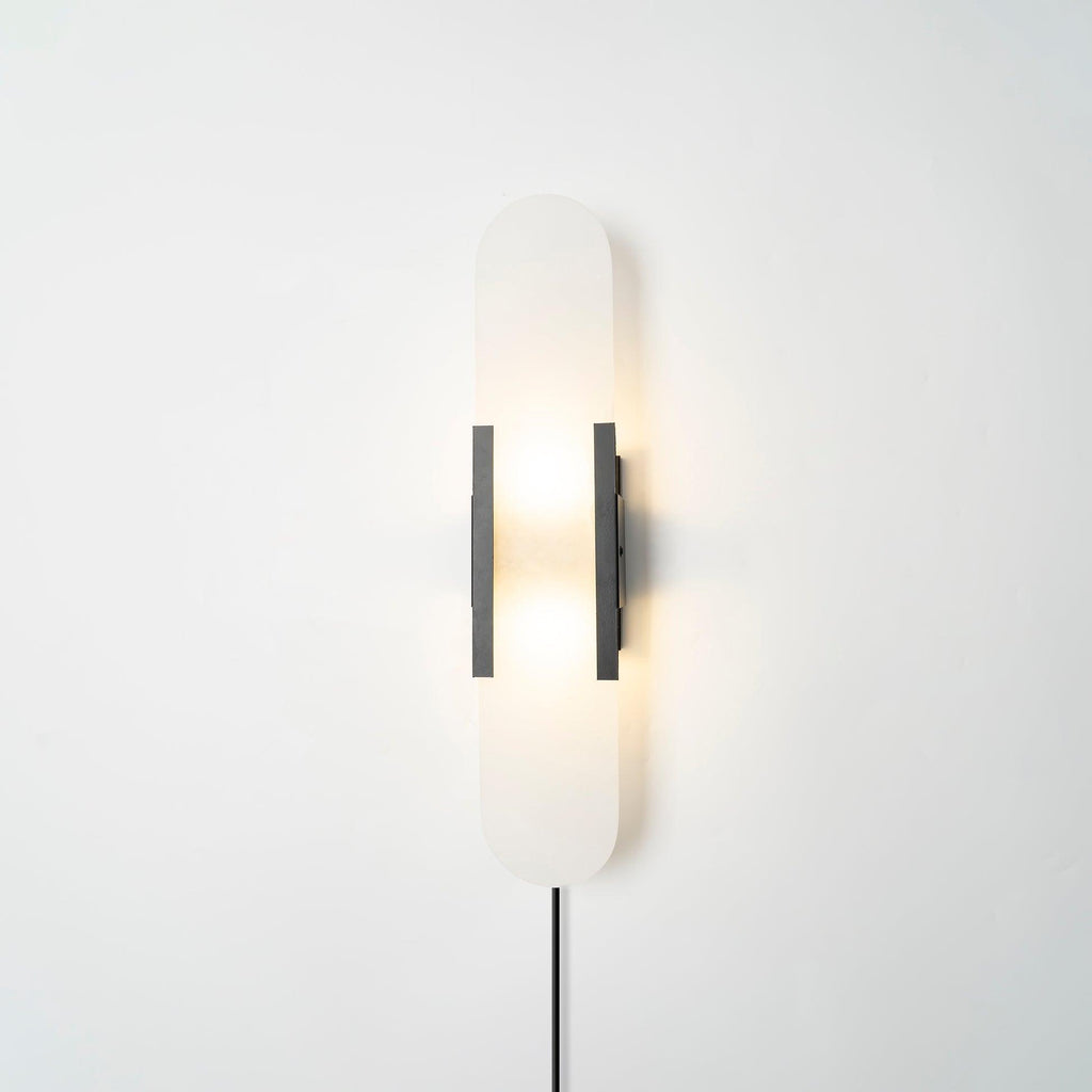 Melange Elongated Alabaster Plug-in Wall Lamp Wall lamp
