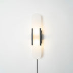 Melange Elongated Alabaster Plug-in Wall Lamp Wall lamp