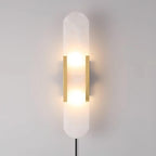 Melange Elongated Alabaster Plug-in Wall Lamp Wall lamp