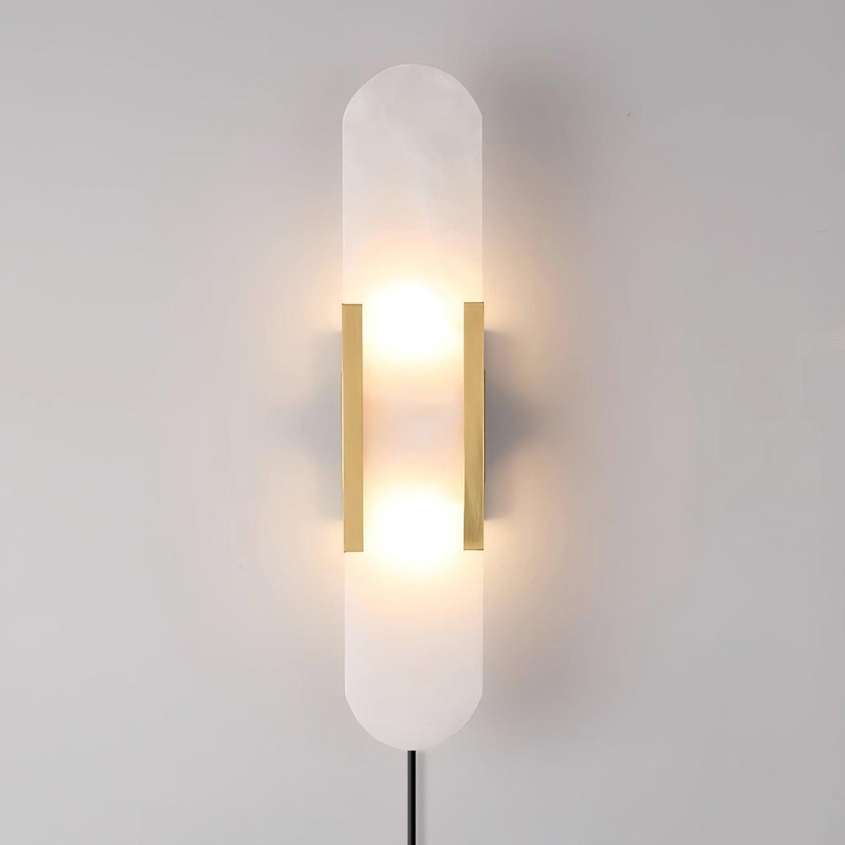 Melange Elongated Alabaster Plug-in Wall Lamp Wall lamp