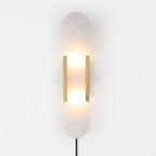 Melange Elongated Alabaster Plug-in Wall Lamp Wall lamp