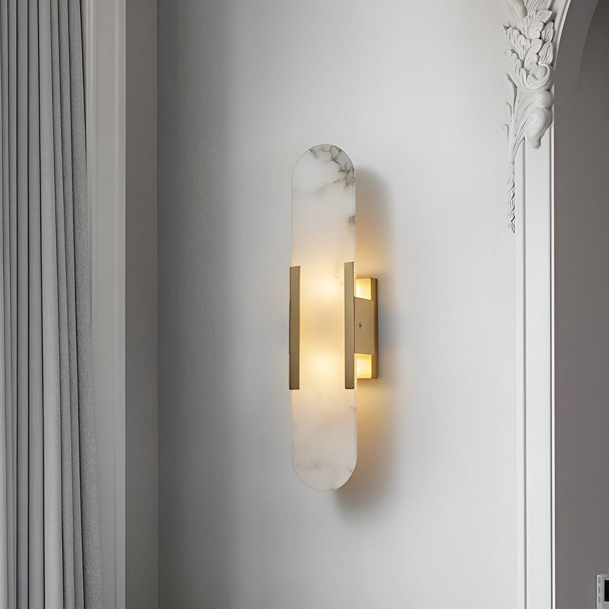 Melange Elongated Alabaster Wall Lamp Wall lamp