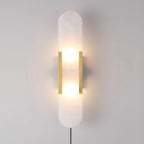 Melange Elongated Alabaster Plug-in Wall Lamp Wall lamp