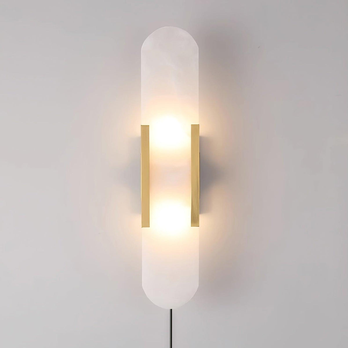 Melange Elongated Alabaster Plug-in Wall Lamp Wall lamp