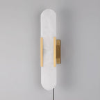 Melange Elongated Alabaster Plug-in Wall Lamp Wall lamp