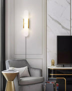 Melange Elongated Alabaster Plug-in Wall Lamp Wall lamp