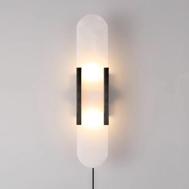 Melange Elongated Alabaster Plug-in Wall Lamp Wall lamp