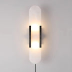 Melange Elongated Alabaster Plug-in Wall Lamp Wall lamp