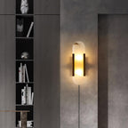 Melange Elongated Alabaster Plug-in Wall Lamp Wall lamp