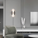 Melange Elongated Alabaster Plug-in Wall Lamp Wall lamp