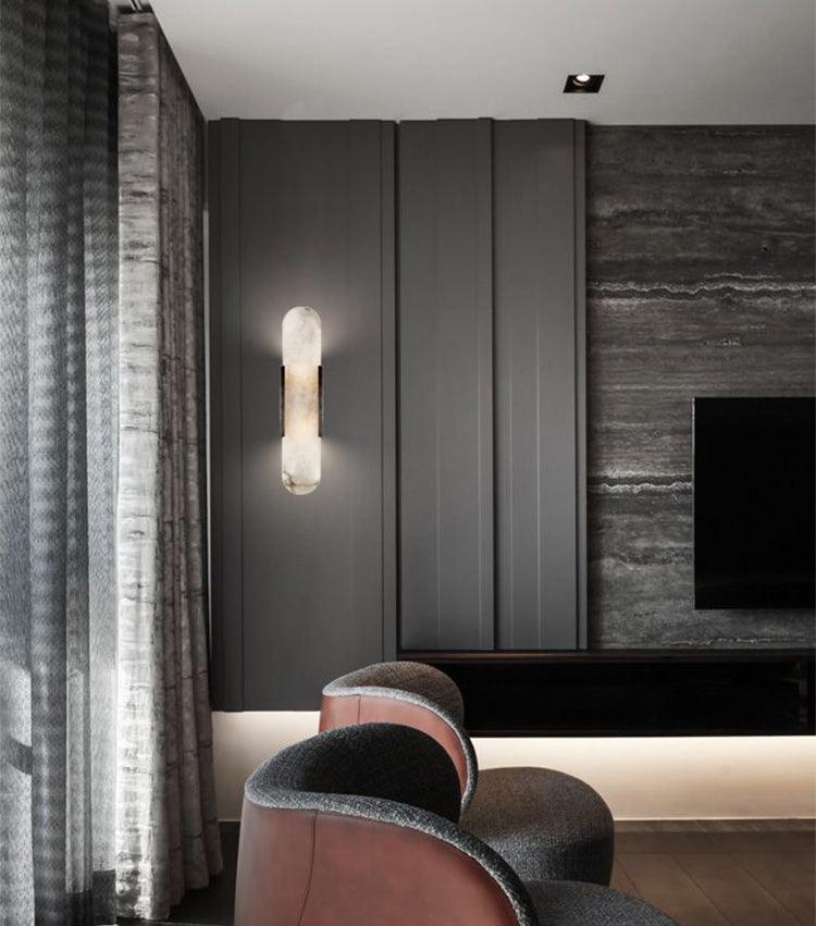 Melange Elongated Alabaster Wall Lamp Wall lamp