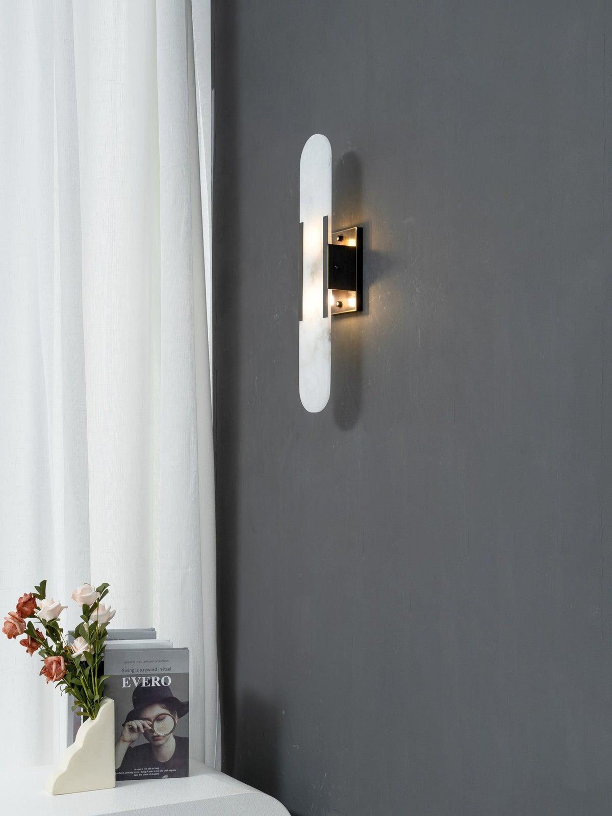 Melange Elongated Alabaster Wall Lamp Wall lamp