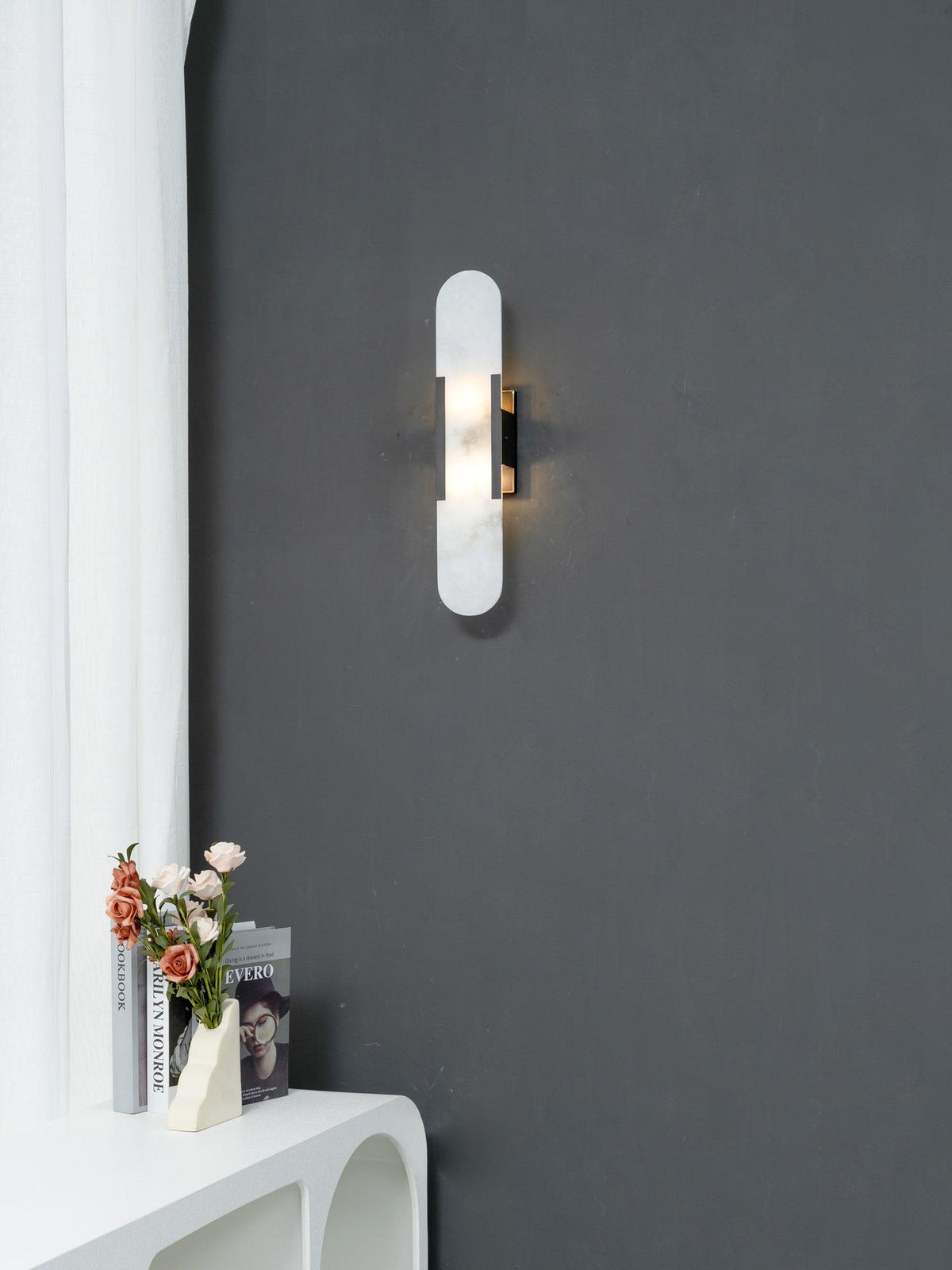 Melange Elongated Alabaster Wall Lamp Wall lamp