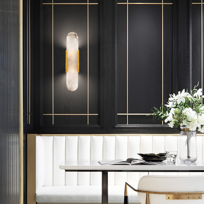 Melange Elongated Alabaster Wall Lamp Wall lamp