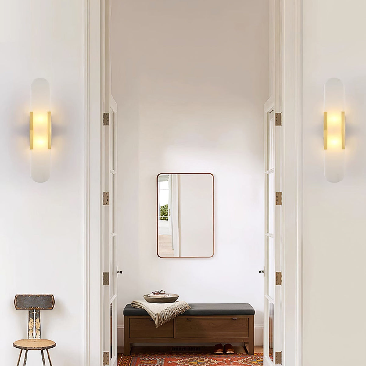 Melange Elongated Alabaster Wall Lamp Wall lamp