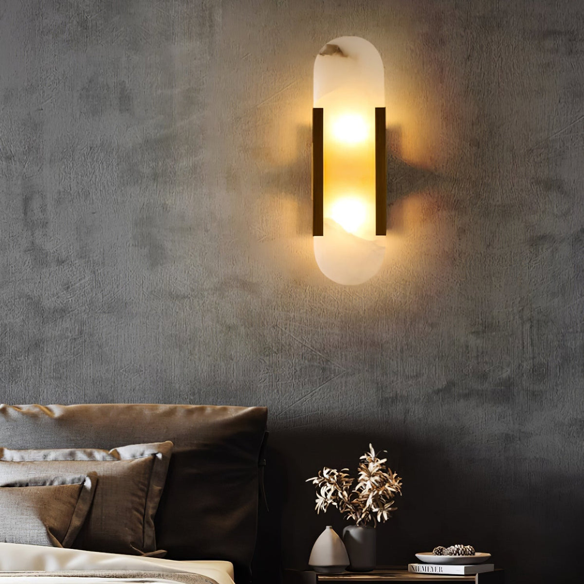 Melange Elongated Alabaster Wall Lamp Wall lamp