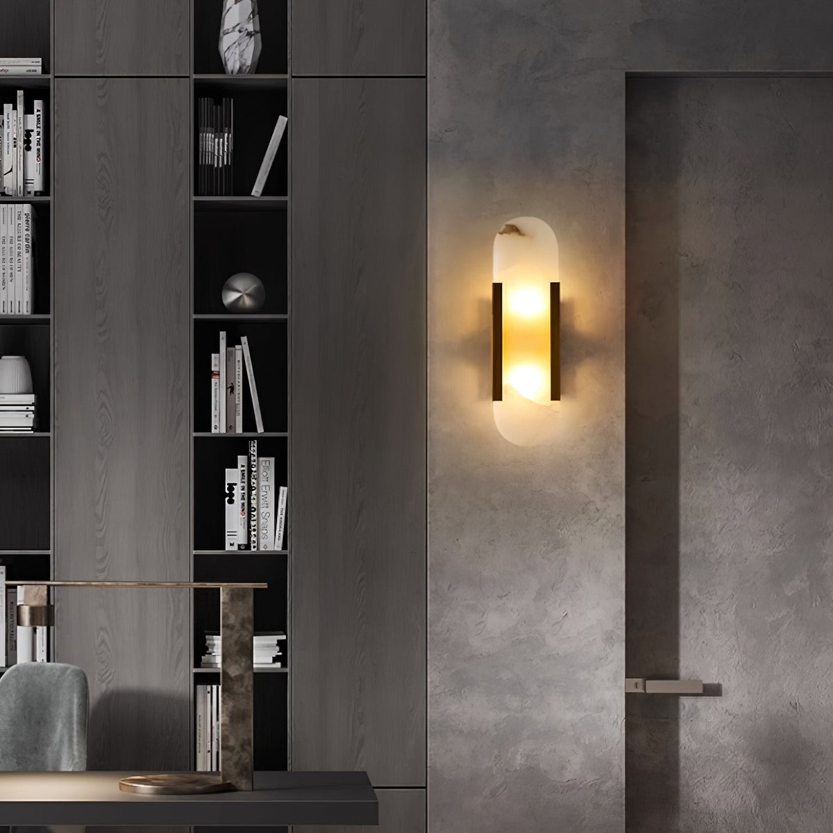 Melange Elongated Alabaster Wall Lamp Wall lamp