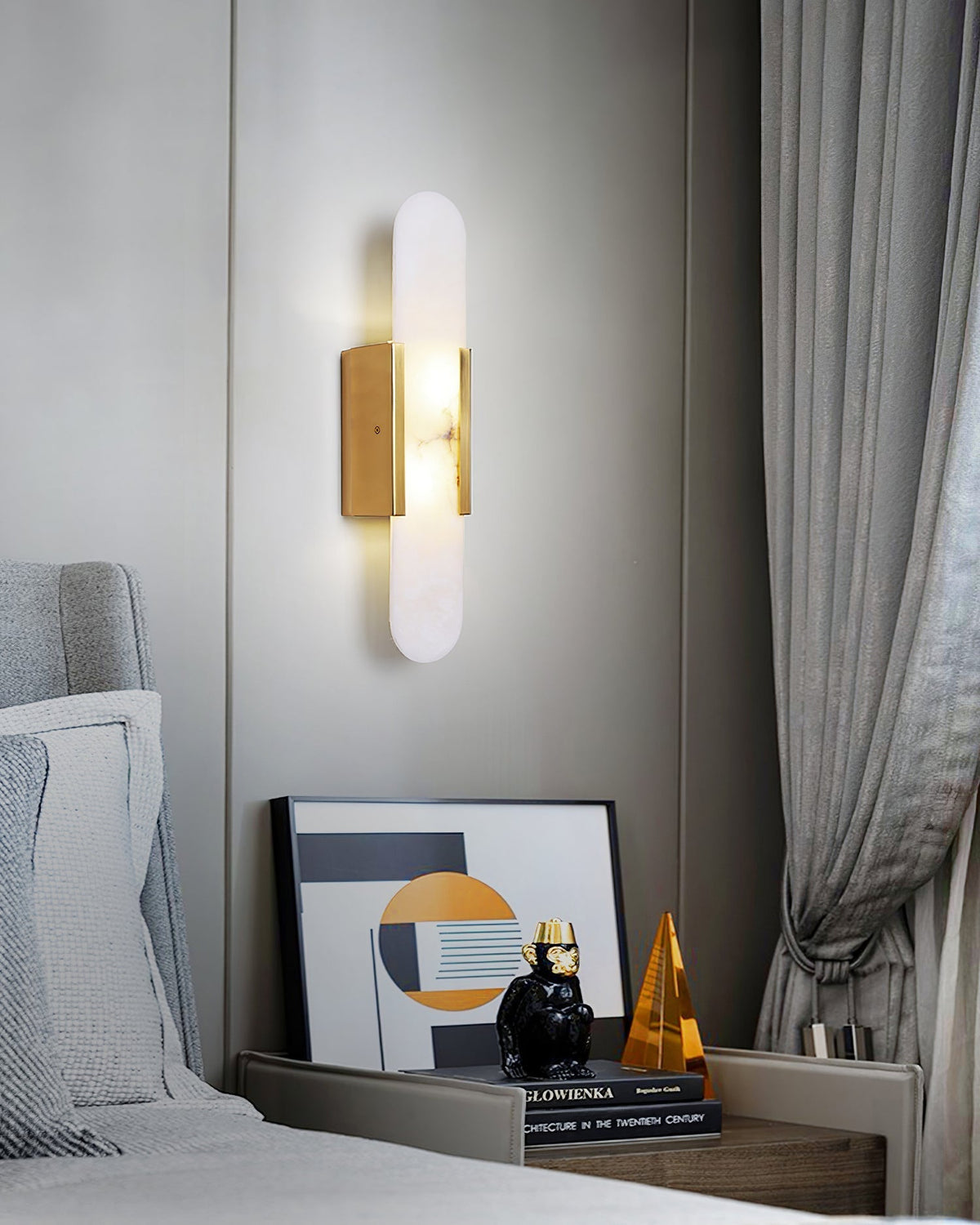 Melange Elongated Alabaster Wall Lamp Wall lamp