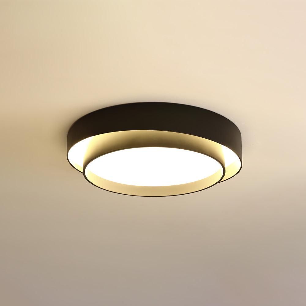Melody Ceiling Lamp ? 19.7″ x H 5.5″ / Dia 50cm x H 14cm / Black / Warm Light Ceiling lamp